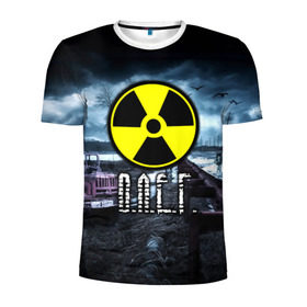Мужская футболка 3D спортивная с принтом S.T.A.L.K.E.R. - О.Л.Е.Г. в Ухте, 100% полиэстер с улучшенными характеристиками | приталенный силуэт, круглая горловина, широкие плечи, сужается к линии бедра | stalker | игра | имя | олег | припять | радиация | сталкер | чернобыль