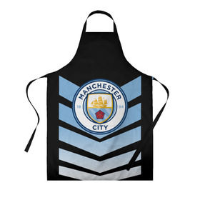 Фартук 3D с принтом Manchester city 2018 Arrow в Ухте, 100% полиэстер | общий размер — 65 х 85 см, ширина нагрудника — 26 см, горловина — 53 см, длина завязок — 54 см, общий обхват в поясе — 173 см. Принт на завязках и на горловине наносится с двух сторон, на основной части фартука — только с внешней стороны | fc | manchester city | манчестер сити | спорт | спортивные | футбол | футбольный клуб