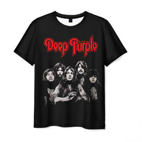 Мужская футболка 3D с принтом Deep Purple в Ухте, 100% полиэфир | прямой крой, круглый вырез горловины, длина до линии бедер | album | british | deep purple | england | heavy metal | rock group | альбом | англия | британская | рок группа | хеви металл