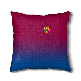 Подушка 3D с принтом FC Barcelona #12 в Ухте, наволочка – 100% полиэстер, наполнитель – холлофайбер (легкий наполнитель, не вызывает аллергию). | состоит из подушки и наволочки. Наволочка на молнии, легко снимается для стирки | fc | fc barcelona | fcb | барселона | спорт | спортивные | футбол | футбольный клуб