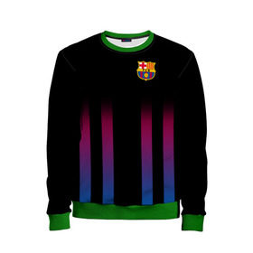 Детский свитшот 3D с принтом FC Barcelona Color Line в Ухте, 100% полиэстер | свободная посадка, прямой крой, мягкая тканевая резинка на рукавах и понизу свитшота | fc barcelona | fcb | барселона | спорт | спортивные | фк | футбол
