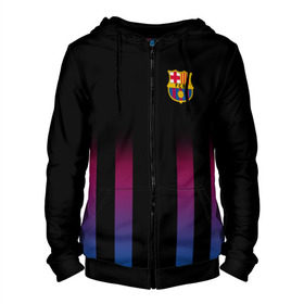 Мужская толстовка 3D на молнии с принтом FC Barcelona Color Line в Ухте, 100% полиэстер | длина до линии бедра, манжеты и пояс оформлены мягкой тканевой резинкой, двухслойный капюшон со шнурком для регулировки, спереди молния, по бокам два кармана | fc barcelona | fcb | барселона | спорт | спортивные | фк | футбол