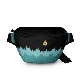 Поясная сумка 3D с принтом Real Madrid 2018 Paints в Ухте, 100% полиэстер | плотная ткань, ремень с регулируемой длиной, внутри несколько карманов для мелочей, основное отделение и карман с обратной стороны сумки застегиваются на молнию | fc | real madrid | реал мадрид | спорт | спортивные | фк | футбол