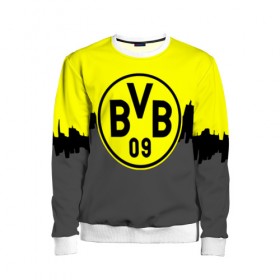 Детский свитшот 3D с принтом FC Borussia 2018 Paints в Ухте, 100% полиэстер | свободная посадка, прямой крой, мягкая тканевая резинка на рукавах и понизу свитшота | borussia dortmund | fc | боруссия | спорт | спортивные | фк | футбол
