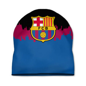 Шапка 3D с принтом FC Barcelona 2018 Paints в Ухте, 100% полиэстер | универсальный размер, печать по всей поверхности изделия | fc | manchester united | манчестер юнайтед | спорт | спортивные | фк | футбол