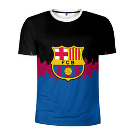 Мужская футболка 3D спортивная с принтом FC Barcelona 2018 Paints в Ухте, 100% полиэстер с улучшенными характеристиками | приталенный силуэт, круглая горловина, широкие плечи, сужается к линии бедра | fc | manchester united | манчестер юнайтед | спорт | спортивные | фк | футбол