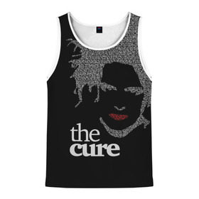 Мужская майка 3D The Cure: в Ухте, 100% полиэстер | круглая горловина, приталенный силуэт, длина до линии бедра. Пройма и горловина окантованы тонкой бейкой | robert smith | rock band | the cure | uk | британия | роберт смит | рок группа