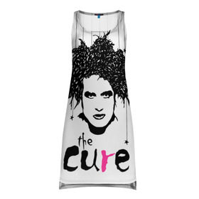 Платье-майка 3D The Cure: в Ухте, 100% полиэстер | полуприлегающий силуэт, широкие бретели, круглый вырез горловины, удлиненный подол сзади. | robert smith | rock band | the cure | uk | британия | роберт смит | рок группа
