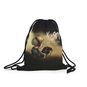 Рюкзак-мешок 3D с принтом Korn, got the life в Ухте, 100% полиэстер | плотность ткани — 200 г/м2, размер — 35 х 45 см; лямки — толстые шнурки, застежка на шнуровке, без карманов и подкладки | korn | koяn | авто | альтернативный | арвизу | гранж | грув | группа | дэвис | корн | коян | лузье | манки | метал | музыка | нюметал | панк | песни | рок | уэлч | филди | филипп | хэд | шаффер
