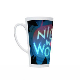 Кружка Латте с принтом Night in the Woods в Ухте, Белая керамика | Объем 480 мл; Высота 150 мм; Диаметр 90 мм | 