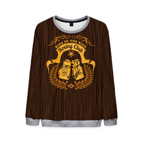 Мужской свитшот 3D с принтом King of the ring в Ухте, 100% полиэстер с мягким внутренним слоем | круглый вырез горловины, мягкая резинка на манжетах и поясе, свободная посадка по фигуре | box | boxing | king | sport | бокс | боксер | груша | корона | перчатки | спорт | тайсон