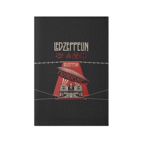 Обложка для паспорта матовая кожа с принтом Led Zeppelin в Ухте, натуральная матовая кожа | размер 19,3 х 13,7 см; прозрачные пластиковые крепления | led | led zeppelin | блюз | группа | джимми пейдж | джон генри бонэм | джон пол джонс | лед зепелен | лед зеппелин | метал | роберт плант | рок | тяжелый | фолк | хард | хардрок | хеви | хевиметал