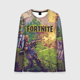 Мужской лонгслив 3D с принтом Fortnite Королевская битва в Ухте, 100% полиэстер | длинные рукава, круглый вырез горловины, полуприлегающий силуэт | epic games | fort | fortnite battle | fortnite battle royale | fortnite royale | survival | королевский битва