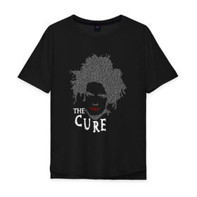 Мужская футболка хлопок Oversize с принтом The Cure - face в Ухте, 100% хлопок | свободный крой, круглый ворот, “спинка” длиннее передней части | cure | рок