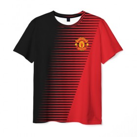 Мужская футболка 3D с принтом F.C.M.U 2018 Creative Uniform в Ухте, 100% полиэфир | прямой крой, круглый вырез горловины, длина до линии бедер | Тематика изображения на принте: fc | manchester united | манчестер юнайтед | спорт | спортивные | фк | футбол | футбольный клуб
