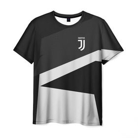 Мужская футболка 3D с принтом Juventus 2018 Geometry Sport в Ухте, 100% полиэфир | прямой крой, круглый вырез горловины, длина до линии бедер | fc | juventus | спорт | спортивные | фк | футбол | футбольный клуб | ювентус
