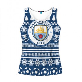 Женская майка 3D Manchester city Новогодний: в Ухте, 100% полиэстер | круглая горловина, прямой силуэт, длина до линии бедра |