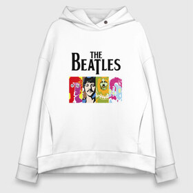 Женское худи Oversize хлопок с принтом The Beatles в Ухте, френч-терри — 70% хлопок, 30% полиэстер. Мягкий теплый начес внутри —100% хлопок | боковые карманы, эластичные манжеты и нижняя кромка, капюшон на магнитной кнопке | битлз | джон леннон | джордж харрисон | пол маккартни | ринго старр