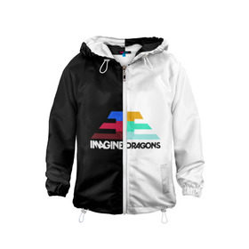 Детская ветровка 3D с принтом Imagine Dragons в Ухте, 100% полиэстер | подол и капюшон оформлены резинкой с фиксаторами, по бокам два кармана без застежек, один потайной карман на груди | dragons | imagine | бэн макки | драгонс | дэн платцман | дэн рейнольдс | имеджин | уэйн сермон