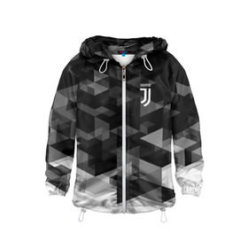 Детская ветровка 3D с принтом Juventus 2018 Geometry Sport в Ухте, 100% полиэстер | подол и капюшон оформлены резинкой с фиксаторами, по бокам два кармана без застежек, один потайной карман на груди | fc | juventus | спорт | спортивные | фк | футбол | футбольный клуб | ювентус