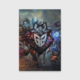Обложка для паспорта матовая кожа с принтом G2 LOL в Ухте, натуральная матовая кожа | размер 19,3 х 13,7 см; прозрачные пластиковые крепления | cs go | g2 | league of legends | rpg | боевик | игра | игроки | известные | киберспорт | шутер