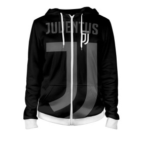 Женская толстовка 3D на молнии с принтом Juventus 2018 Original в Ухте, 100% полиэстер | длина до линии бедра, манжеты и пояс оформлены мягкой тканевой резинкой, двухслойный капюшон со шнурком для регулировки, спереди молния, по бокам два кармана | fc | juventus | спорт | спортивные | фк | футбол | футбольный клуб | ювентус