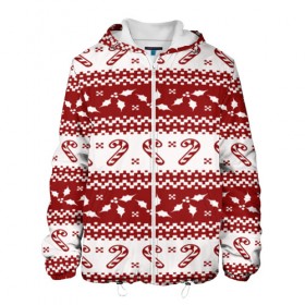 Мужская куртка 3D с принтом Christmas fashion в Ухте, ткань верха — 100% полиэстер, подклад — флис | прямой крой, подол и капюшон оформлены резинкой с фиксаторами, два кармана без застежек по бокам, один большой потайной карман на груди. Карман на груди застегивается на липучку | christmas | new year | santa | елка | елочки | новогодний | новый год | рождество | снег | снежинки
