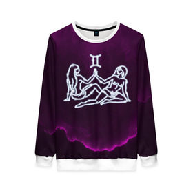 Женский свитшот 3D с принтом Близнецы в Ухте, 100% полиэстер с мягким внутренним слоем | круглый вырез горловины, мягкая резинка на манжетах и поясе, свободная посадка по фигуре | 