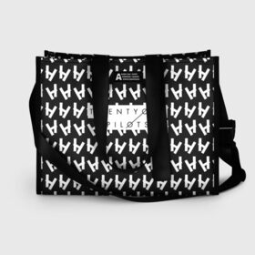 Сумка-шоппер 3D с принтом Twenty One Pilots в Ухте, 100% полиэстер | застегивается на металлическую кнопку; внутренний карман застегивается на молнию. Стенки укреплены специальным мягким материалом, чтобы защитить содержимое от несильных ударов
 | rock | t.o.p. | top | twenty one pilots | рок