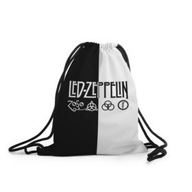 Рюкзак-мешок 3D с принтом Led Zeppelin в Ухте, 100% полиэстер | плотность ткани — 200 г/м2, размер — 35 х 45 см; лямки — толстые шнурки, застежка на шнуровке, без карманов и подкладки | led | led zeppelin | блюз | группа | джимми пейдж | джон генри бонэм | джон пол джонс | лед зепелен | лед зеппелин | метал | роберт плант | рок | тяжелый | фолк | хард | хардрок | хеви | хевиметал