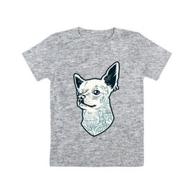 Детская футболка хлопок с принтом Чихуахуа swag в Ухте, 100% хлопок | круглый вырез горловины, полуприлегающий силуэт, длина до линии бедер | 