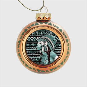 Стеклянный ёлочный шар Девушка индеец: в Ухте, Стекло | Диаметр: 80 мм | beautiful | body art | braids | feathers | fringe | girl | indian | mohawk | ornament | pendant | profile | бахрома | боди арт | девушка индеец | ирокез | косы | кулон | орнамент | перья | профиль