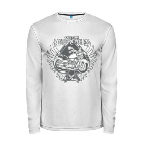 Мужской лонгслив 3D с принтом Vintage motocycle 4 в Ухте, 100% полиэстер | длинные рукава, круглый вырез горловины, полуприлегающий силуэт | Тематика изображения на принте: 