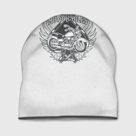 Шапка 3D с принтом Vintage motocycle 4 в Ухте, 100% полиэстер | универсальный размер, печать по всей поверхности изделия | Тематика изображения на принте: 