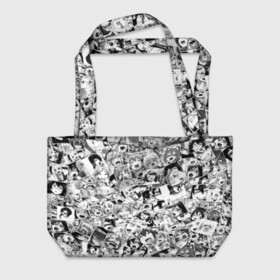 Пляжная сумка 3D Ahegao faces pattern: в Ухте, 100% полиэстер | застегивается на металлическую кнопку; внутренний карман застегивается на молнию. Стенки укреплены специальным мягким материалом, чтобы защитить содержимое от несильных ударов
 | anime | аниме | лицо | паттрен | чернобелый