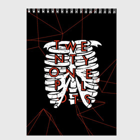 Скетчбук с принтом Twenty One Pilots Bones в Ухте, 100% бумага
 | 48 листов, плотность листов — 100 г/м2, плотность картонной обложки — 250 г/м2. Листы скреплены сверху удобной пружинной спиралью | Тематика изображения на принте: rock | t.o.p. | top | twenty one pilots | рок