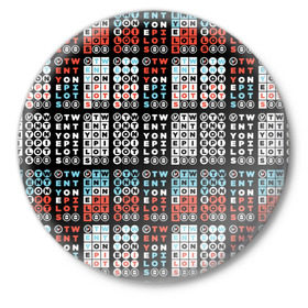 Значок с принтом Twenty One Pilots Pattern в Ухте,  металл | круглая форма, металлическая застежка в виде булавки | Тематика изображения на принте: rock | t.o.p. | top | twenty one pilots | рок