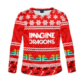 Женский лонгслив 3D Праздничный Imagine Dragons: в Ухте, 100% полиэстер | длинные рукава, круглый вырез горловины, полуприлегающий силуэт | dragons | imagine | альтернативный | американская | арена | бэн макки | группа | драгонс | дэн | дэн рейнольдс | знак | имеджин | инди | индирок | красный | надпись | новогодний | новый год | поп | праздник
