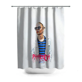 Штора 3D для ванной с принтом Pharaoh 2 в Ухте, 100% полиэстер | плотность материала — 100 г/м2. Стандартный размер — 146 см х 180 см. По верхнему краю — пластиковые люверсы для креплений. В комплекте 10 пластиковых колец | dead dynasty | pharaoh | pink phloyd | мертвая династия | фараон