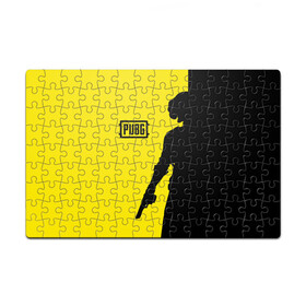 Пазл магнитный 126 элементов с принтом PUBG | ПАБГ YELLOW в Ухте, полимерный материал с магнитным слоем | 126 деталей, размер изделия —  180*270 мм | playerunknowns battlegrounds | pubg