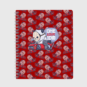 Тетрадь с принтом ONE LOVE JDM в Ухте, 100% бумага | 48 листов, плотность листов — 60 г/м2, плотность картонной обложки — 250 г/м2. Листы скреплены сбоку удобной пружинной спиралью. Уголки страниц и обложки скругленные. Цвет линий — светло-серый
 | car | jdm | jdm style | автомобиль | маска | машины | панда | стайлинг | тачки | тюнинг