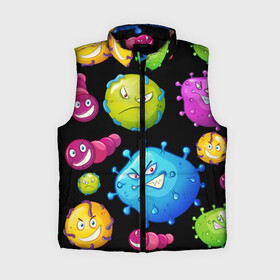 Женский жилет утепленный 3D Микробы: в Ухте,  |  | microb | бактерии | вирус | микробы | химия