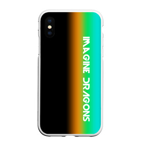 Чехол для iPhone XS Max матовый с принтом IMAGINE DRAGONS в Ухте, Силикон | Область печати: задняя сторона чехла, без боковых панелей | evolve | imagine dragons | new age | вокалист | группа | драгонс | известные | личности | надписи | реп | рок | триколор | фирменные цвета | яркие