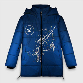 Женская зимняя куртка 3D Стрелец: в Ухте, верх — 100% полиэстер; подкладка — 100% полиэстер; утеплитель — 100% полиэстер | длина ниже бедра, силуэт Оверсайз. Есть воротник-стойка, отстегивающийся капюшон и ветрозащитная планка. 
Боковые карманы с листочкой на кнопках и внутренний карман на молнии | sagittarius | звезды | знаки зодиака | космос | созвездие | стрелец