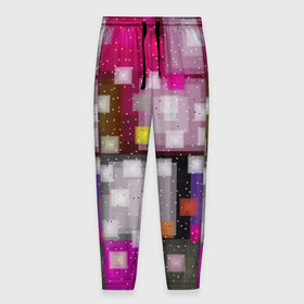 Мужские брюки 3D Абстрактное сияние: в Ухте, 100% полиэстер | манжеты по низу, эластичный пояс регулируется шнурком, по бокам два кармана без застежек, внутренняя часть кармана из мелкой сетки |