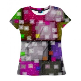 Женская футболка 3D Абстрактное сияние: в Ухте, 100% полиэфир ( синтетическое хлопкоподобное полотно) | прямой крой, круглый вырез горловины, длина до линии бедер |