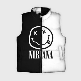 Женский жилет утепленный 3D с принтом Nirvana в Ухте,  |  | cobain | kurt | nirvana | альтернативный | гранж | грол | группа | дональд | кобейн | курт | музыка | музыкант | надпись | нервана | нирвана | новоселич | певец | рок | смайл | смайлик | солист | язык