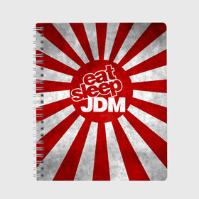 Тетрадь с принтом JDM в Ухте, 100% бумага | 48 листов, плотность листов — 60 г/м2, плотность картонной обложки — 250 г/м2. Листы скреплены сбоку удобной пружинной спиралью. Уголки страниц и обложки скругленные. Цвет линий — светло-серый
 | car | domo | drift | japan | jdm | kun | race | street | авто | автомобиль | гонки | дрифт | король | машина | флаг | япония