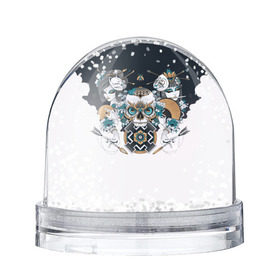 Снежный шар SKULL JAPAN: в Ухте, Пластик | Изображение внутри шара печатается на глянцевой фотобумаге с двух сторон | arrow | skull | белый | девушка | линии | маски.кот | модные | небо | облако | синий | скелет | стимпанк | стрелы | череп | яркие