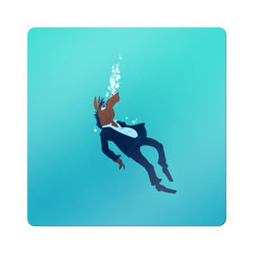 Магнит виниловый Квадрат BoJack: в Ухте, полимерный материал с магнитным слоем | размер 9*9 см, закругленные углы | bojack horseman | конь боджек | лошадь боджек